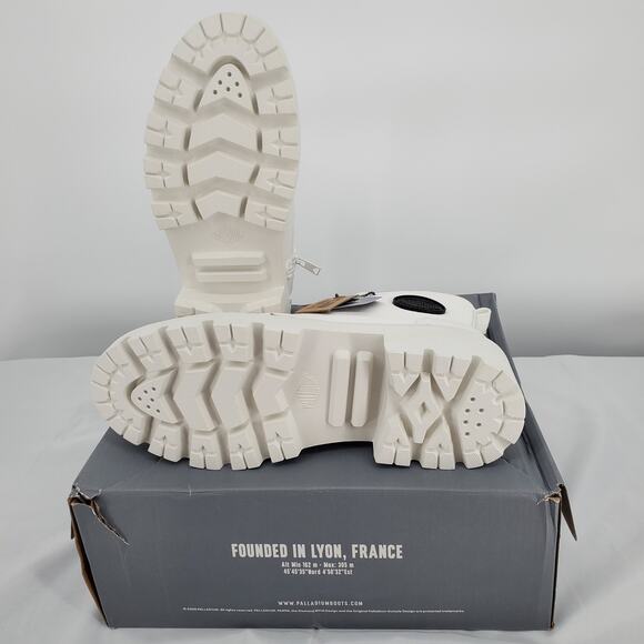 Palladium Unisex W8/M6.5 Pallabase Twill Platform Boots Star White 96907-116-M - Picture 4 of 9